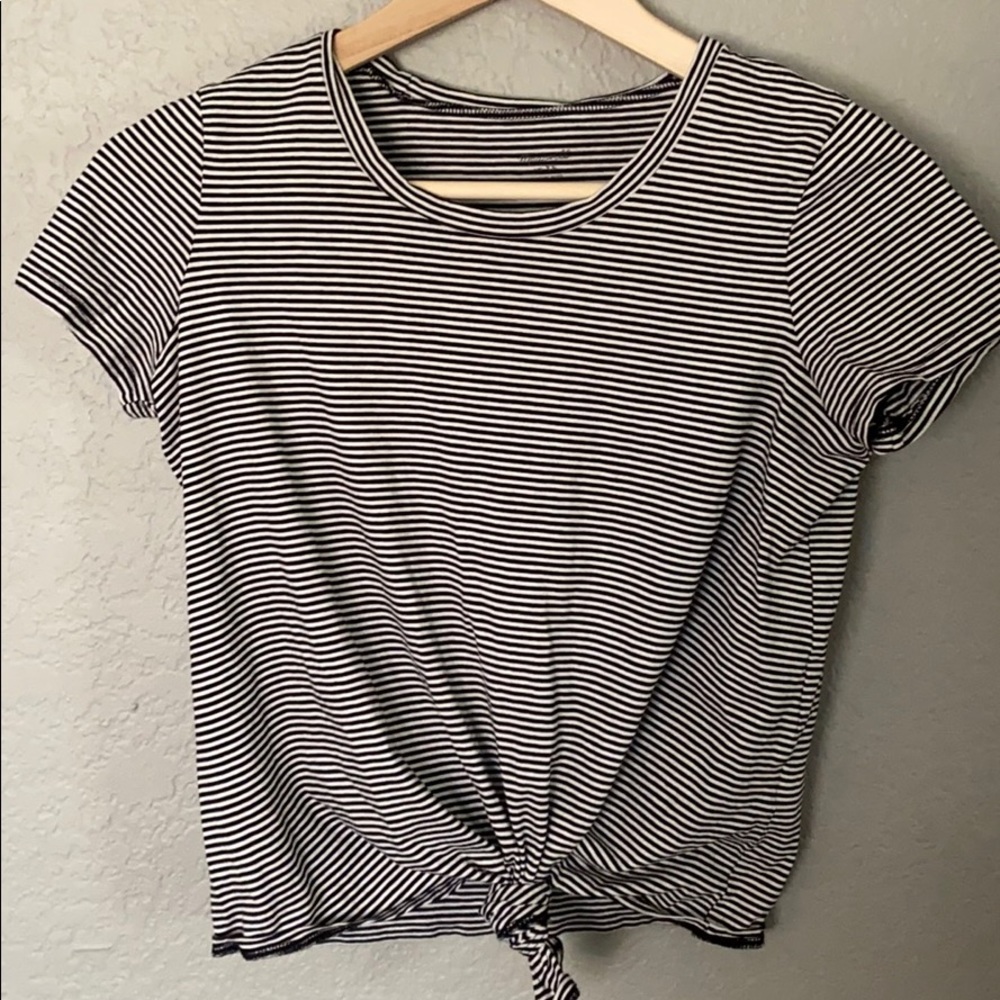 Madiewell stripe front knot tee
